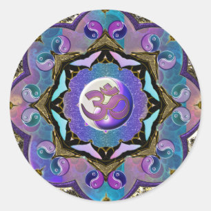 Word de Change ~ Moon Mandala Ronde Sticker