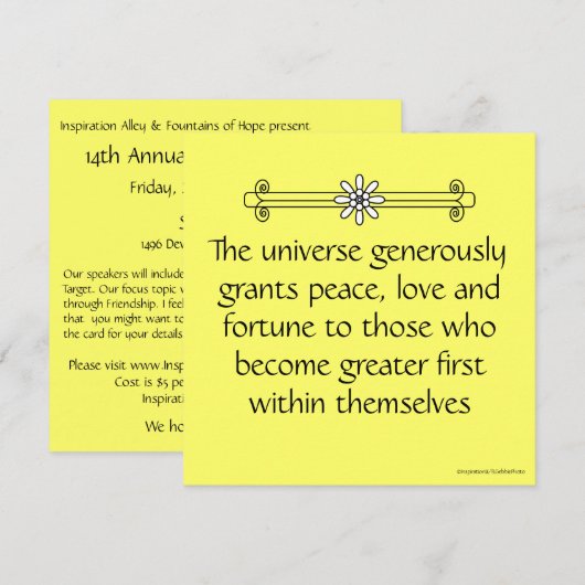 Word de Grotere Eerste Uitnodiging van de Vergader (Voorkant / Achterkant)