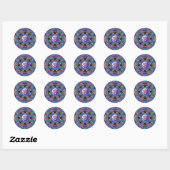 Word de Verandering ~ Moon Mandala Ronde Sticker (Vel)