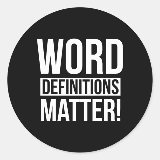 Word Definitions Sticker (Voorkant)