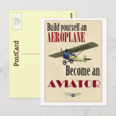 Word een Aviator Briefkaart (Voorkant / Achterkant)