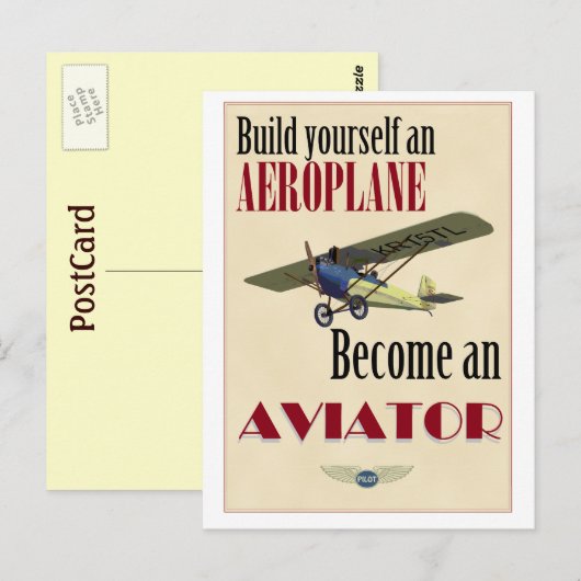 Word een Aviator Briefkaart (Voorkant / Achterkant)