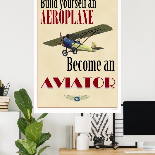 Word een Aviator Poster (Thuiskantoor)