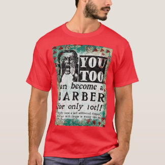 Word een Barber Vintage Ad T-shirt