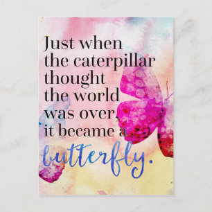 Word een Butterfly Quote Briefkaart