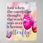 Word een Butterfly Quote Poster (Voorkant)