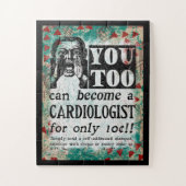 Word een cardioloog Jigzaag Puzzle - Funny Retro Legpuzzel (Verticaal)