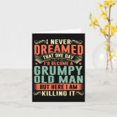 Word een chagrijnige oude Man vaders dag voor papa Kaart (Gele Bloem)