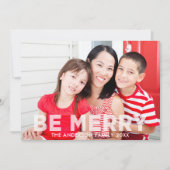 Word een compacte, moderne overzichtsoverlay-foto feestdagenkaart (Voorkant)