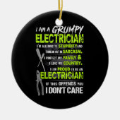 Word een elektricien keramisch ornament (Voorkant)
