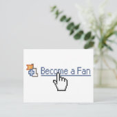 Word een fan briefkaart (Staand voorkant)