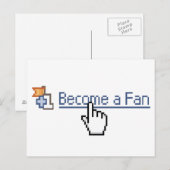 Word een fan briefkaart (Voorkant / Achterkant)
