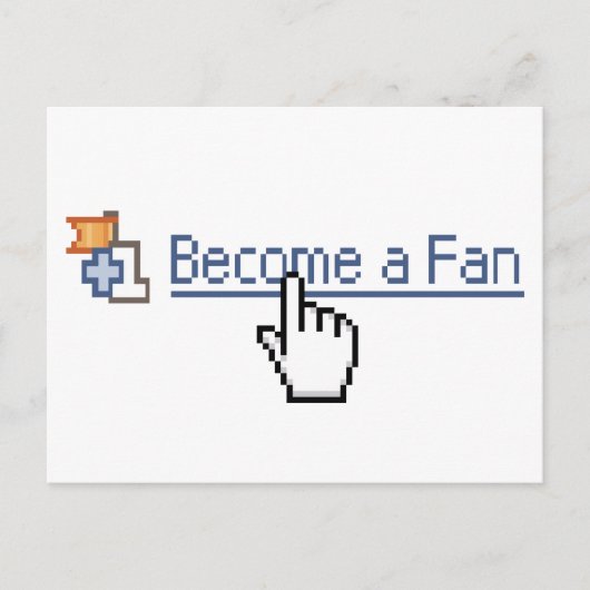 Word een fan briefkaart (Voorkant)