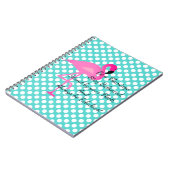 Word een Flamingo Polka Dot Notebook Notitieboek (Linkerzijde)