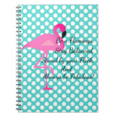 Word een Flamingo Polka Dot Notebook Notitieboek (Voorkant)