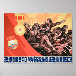 Word een jonge held door te helpen bij de bouw van poster