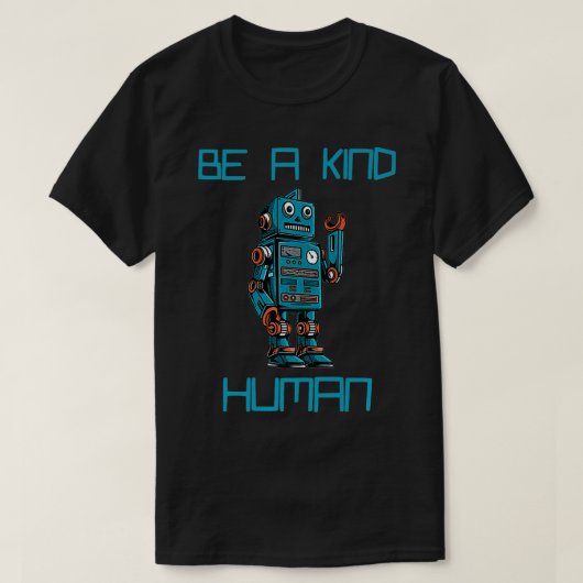 Word een Kind Human robot Command Design man boy T-shirt (Design voorkant)