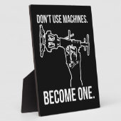 Word een machine - Funny Cartoon Strongman Lifting Fotoplaat (Zijkant)