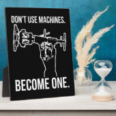 Word een machine - Funny Cartoon Strongman Lifting Fotoplaat (Zijkant)