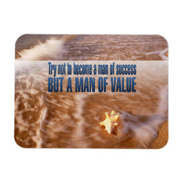 "Word een man van waarde" Inspirerend Quote Flexi Magneet