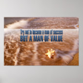 "Word een man van waarde" Inspirerend quote Poster (Voorkant)