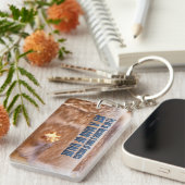 "Word een man van waarde" Inspirerend quote Sleutelhanger (Voorkant Rechts)