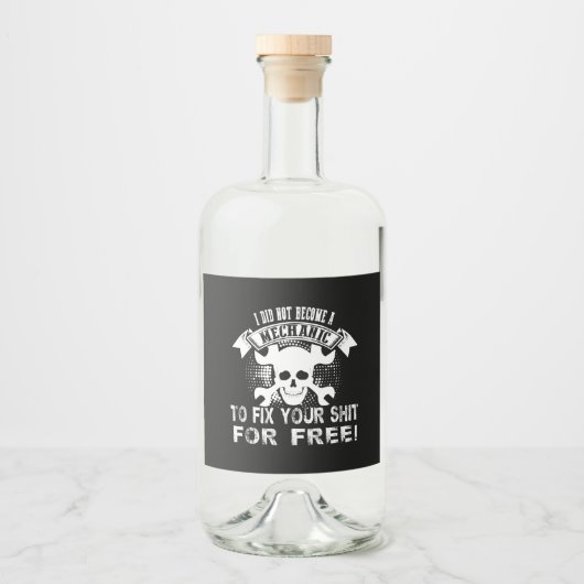 Word een mechanisch likeurfles etiket (Voorkant)