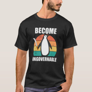 Word een niet-bestuurbaar thema met een thema-retr t-shirt