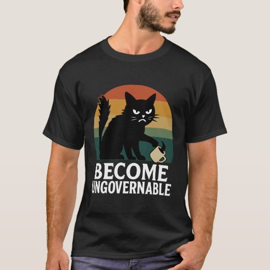 Word een onbestuurbaar T-shirt voor katten (Voorkant)