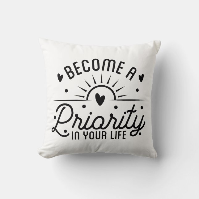 Word een prioriteit in je leven kussen (Voorkant)