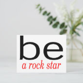 Word een Rock Star Briefkaart (Staand voorkant)