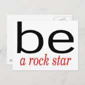 Word een Rock Star Briefkaart (Voorkant / Achterkant)