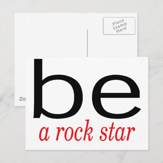 Word een Rock Star Briefkaart (Voorkant / Achterkant)