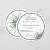 Word een Schotse tistle bruiloft-uitnodiging Kaart (Voorkant / Achterkant)