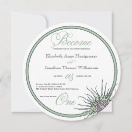 Word een Schotse tistle bruiloft-uitnodiging Kaart