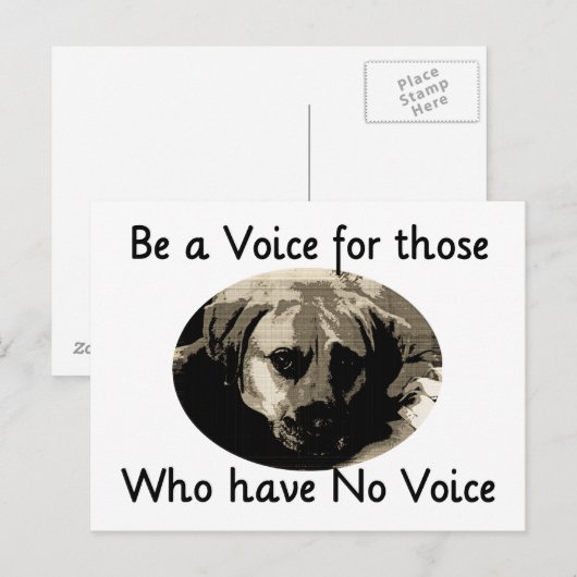 Word een stem briefkaart (Voorkant / Achterkant)