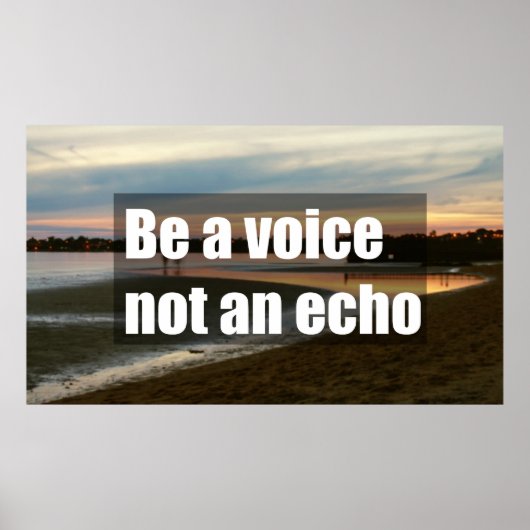 Word een stem geen echo poster (Voorkant)