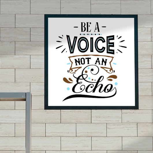Word een stem Inspirerend Poster