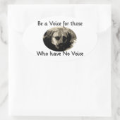 Word een stem ovale sticker (Tas)