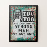 Word een sterk Man - Funny Vintage Ad Legpuzzel<br><div class="desc">Grappig dat je je  krantenadvertentie opnieuw kunt voorstellen om een sterk Man te worden</div>