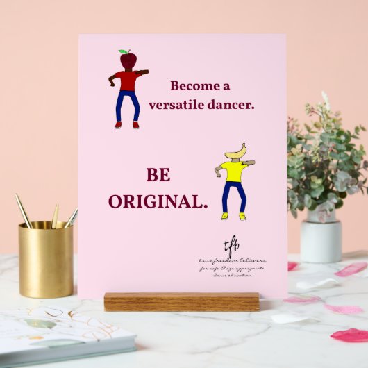 Word een veelzijdige danser Ballet Roze Acryl Bord (Huwelijk)