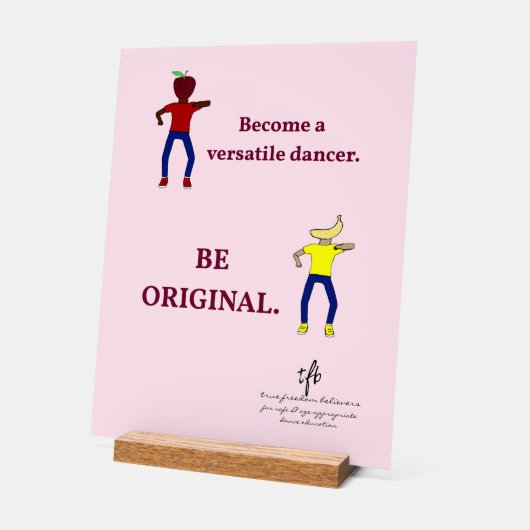 Word een veelzijdige danser Ballet Roze Acryl Bord (Hoek)