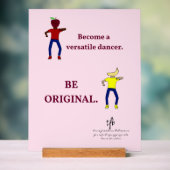 Word een veelzijdige danser Ballet Roze Acryl Bord (Neutraal)