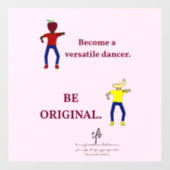 Word een veelzijdige danser Ballet Roze Raamsticker (Vel)