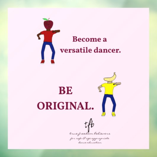 Word een veelzijdige danser Ballet Roze Raamsticker (Vel 3)