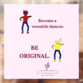 Word een veelzijdige danser Ballet Roze Raamsticker (Vel 2)
