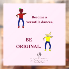 Word een veelzijdige danser Ballet Roze Raamsticker