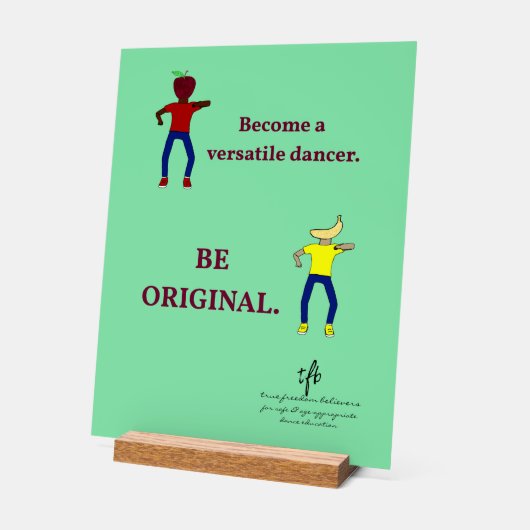 Word een veelzijdige danser licht Zee groen Acryl Bord (Hoek)