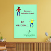 Word een veelzijdige danser licht Zee groen Canvas Afdruk (Insitu (Woonkamer))