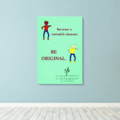 Word een veelzijdige danser licht Zee groen Canvas Afdruk (Insitu (Houten vloer))